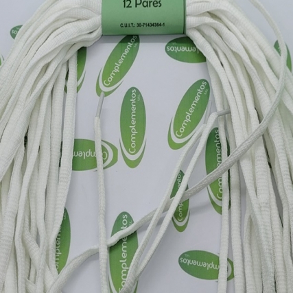 Trenza p/zapat oval 90 cm x doc blanco