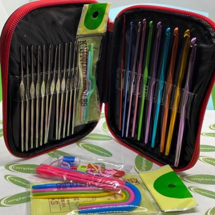 Estuche set p/ crochet 46 pzax unid