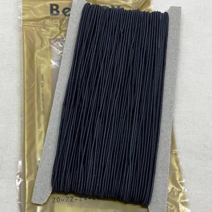 Elastico redondo nro 84 negro x 50 mts