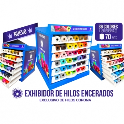 Exhib. hilo encerado 180 bob.36 colores