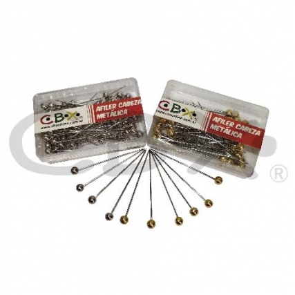 Alfiler cabeza metalica 50 unid x 10 caj