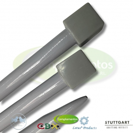 Aguja de tejer aluminio 10 x doc