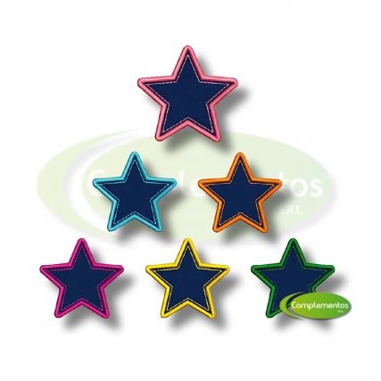 Aplicacion estrella c/pespunte ch. x 6un
