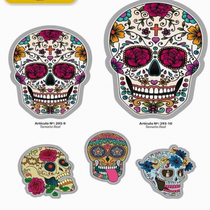 Calavera collage gde x 4 unid