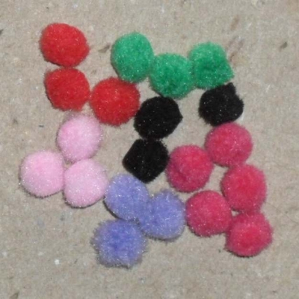 Pompon 20 mm colores surt x 500 uni