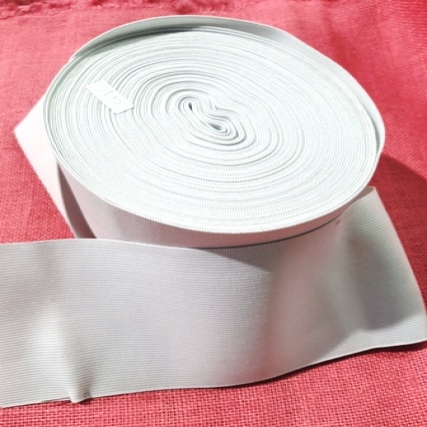 Elastico poliester 80 mm blanco x 10 mts