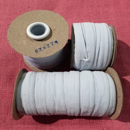 Elastico poliester nro 20 bco(10mm)x25mt